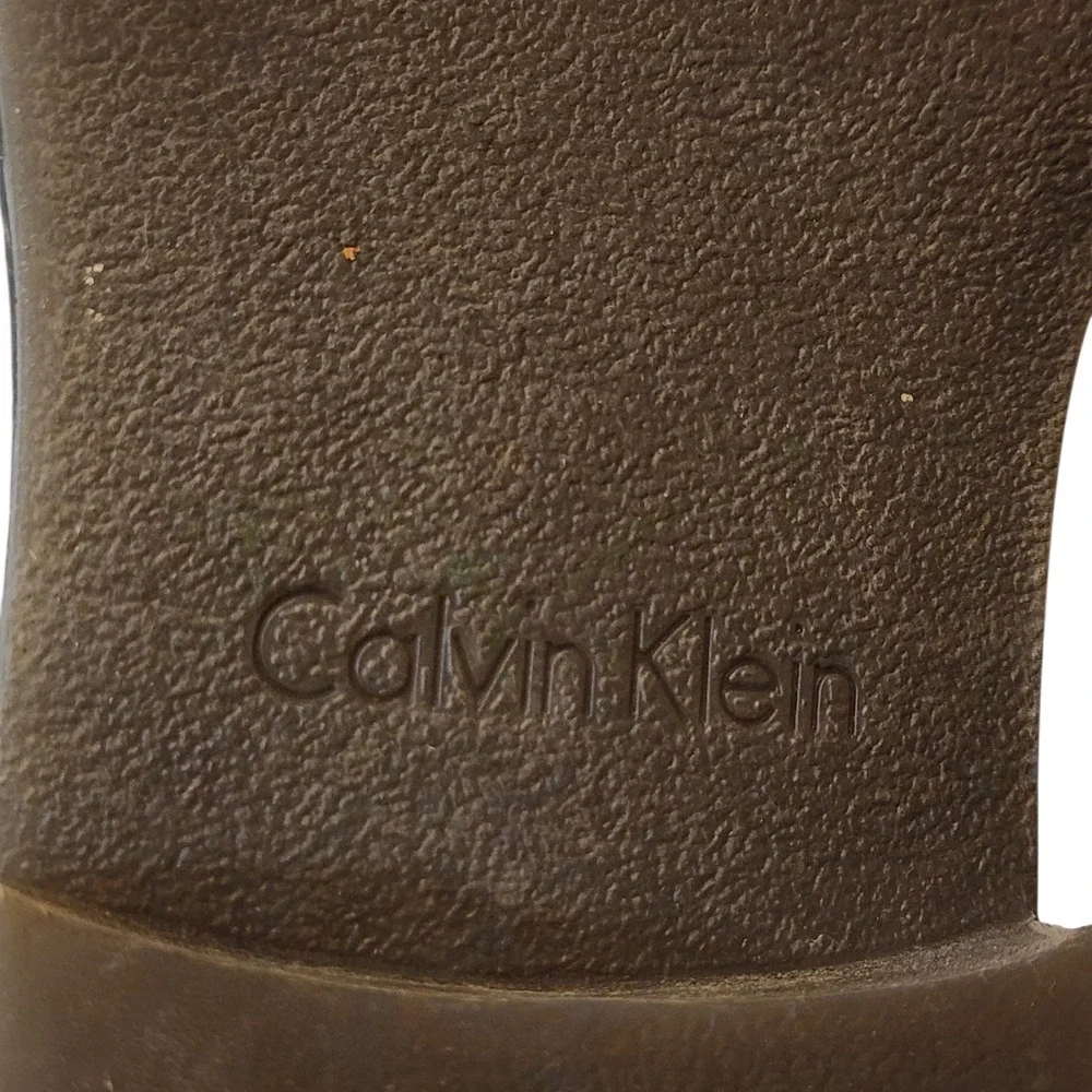 Calvin Klein Chukka Boots sz 13 Men Ulysses Brown Suede‎ Leather Lace Up Desert